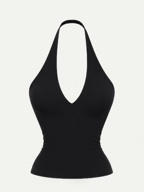 TOP HALTER NOIR